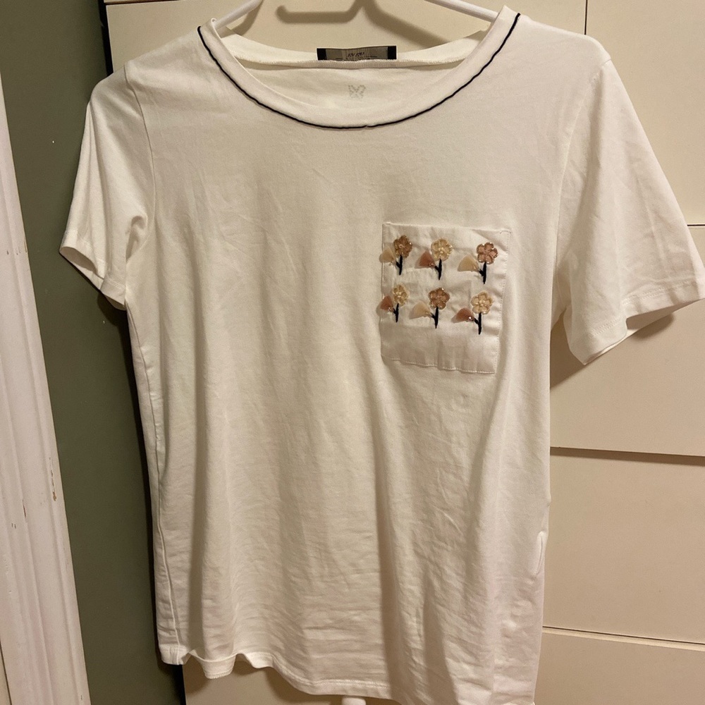 Weekend MaxMara hand embroidered T-shirt